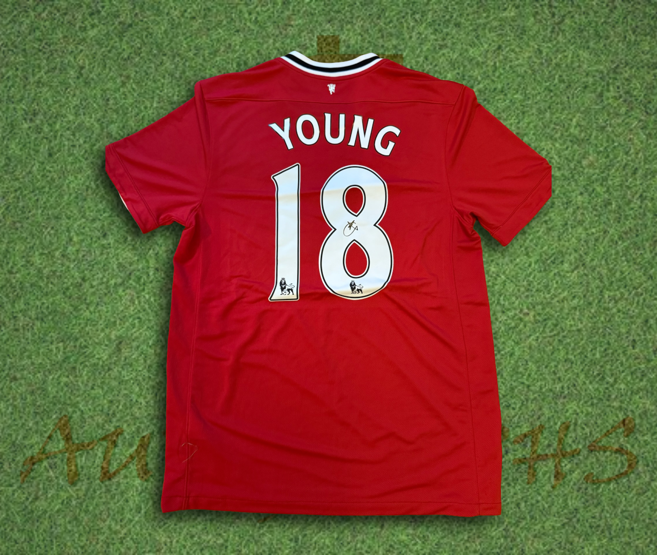 Ashley Young Signed Manchester United Football Club 2011/12 Home Shirt
