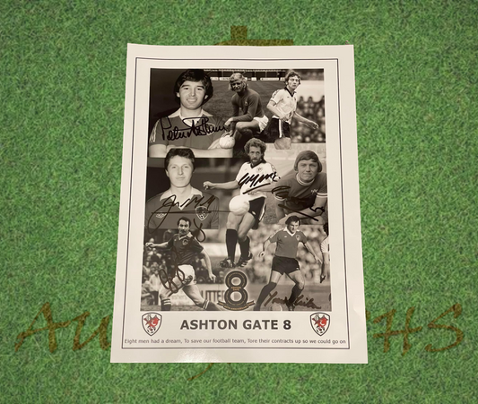 Ashton Gate 8 Signed A3 Bristol City Football Club Photo-Signed Photo-ZCL Autographs-ZCL Autographs