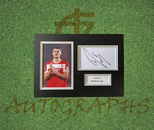 Dael Fry Middlesbrough Football Club Signed Presentation Mount Display