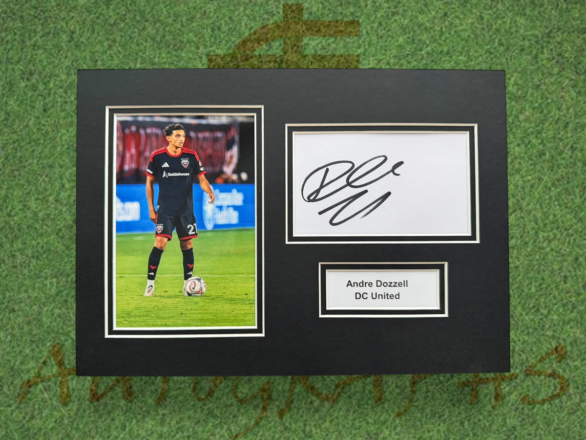 Andre Dozzell Signed A4 White Card Mount - DC United