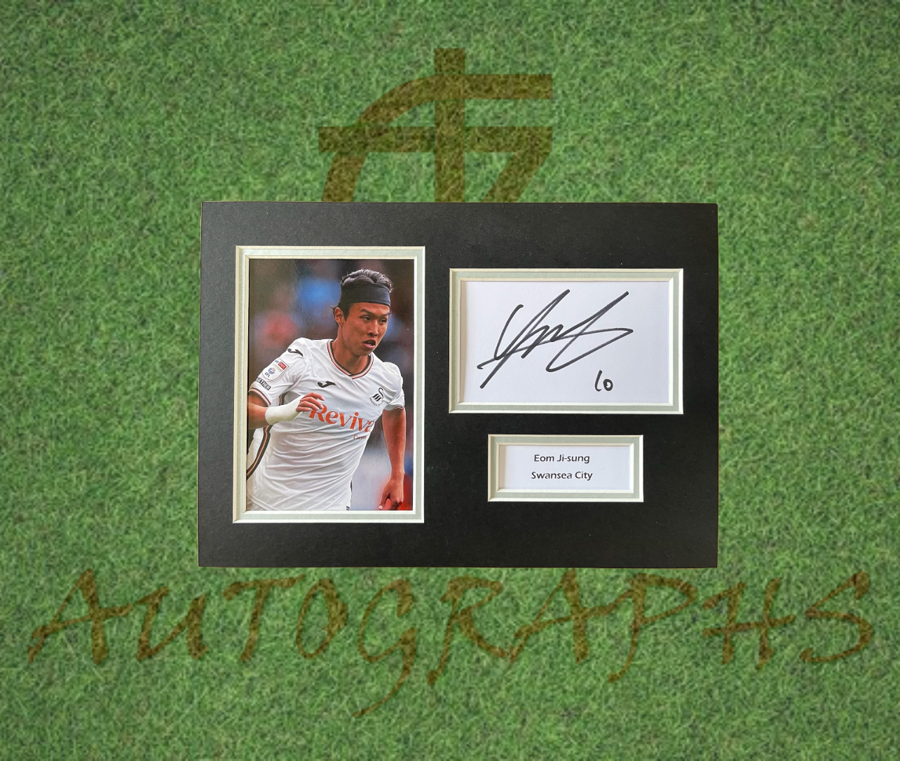 Eom Ji-Sung #엄지성 Swansea City Football Club Signed Presentation Mount Display