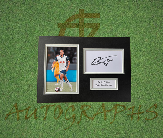 Ashley Phillips Tottenham Hotspur Football Club Signed Presentation Mount Display