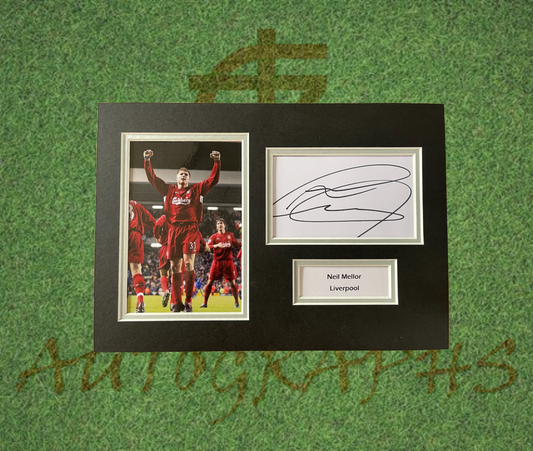 Neil Mellor Liverpool Football Club Signed Presentation Mount Display