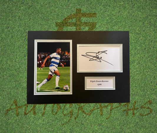 Elijah Dixon-Bonner QPR Signed Presentation Mount Display