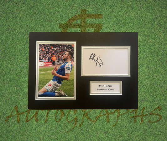 Ryan Hedges Blackburn Rovers Football Club Signed Presentation Mount Display