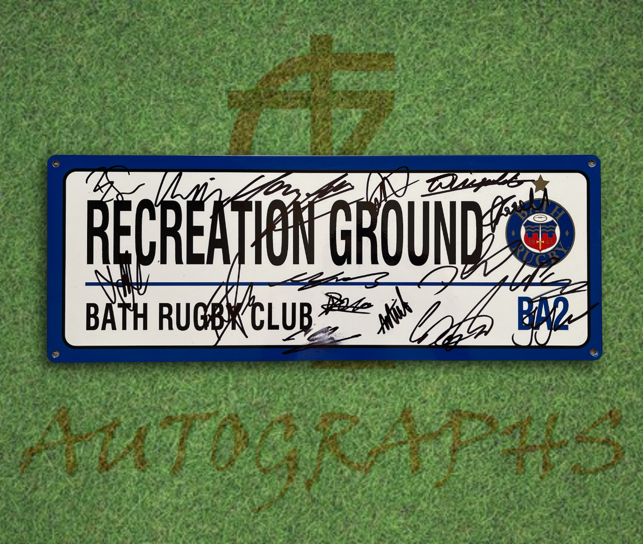 Bath Rugby Signed Recreation Ground Street Sign