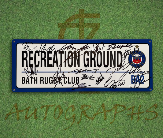 Bath Rugby Signed Recreation Ground Street Sign