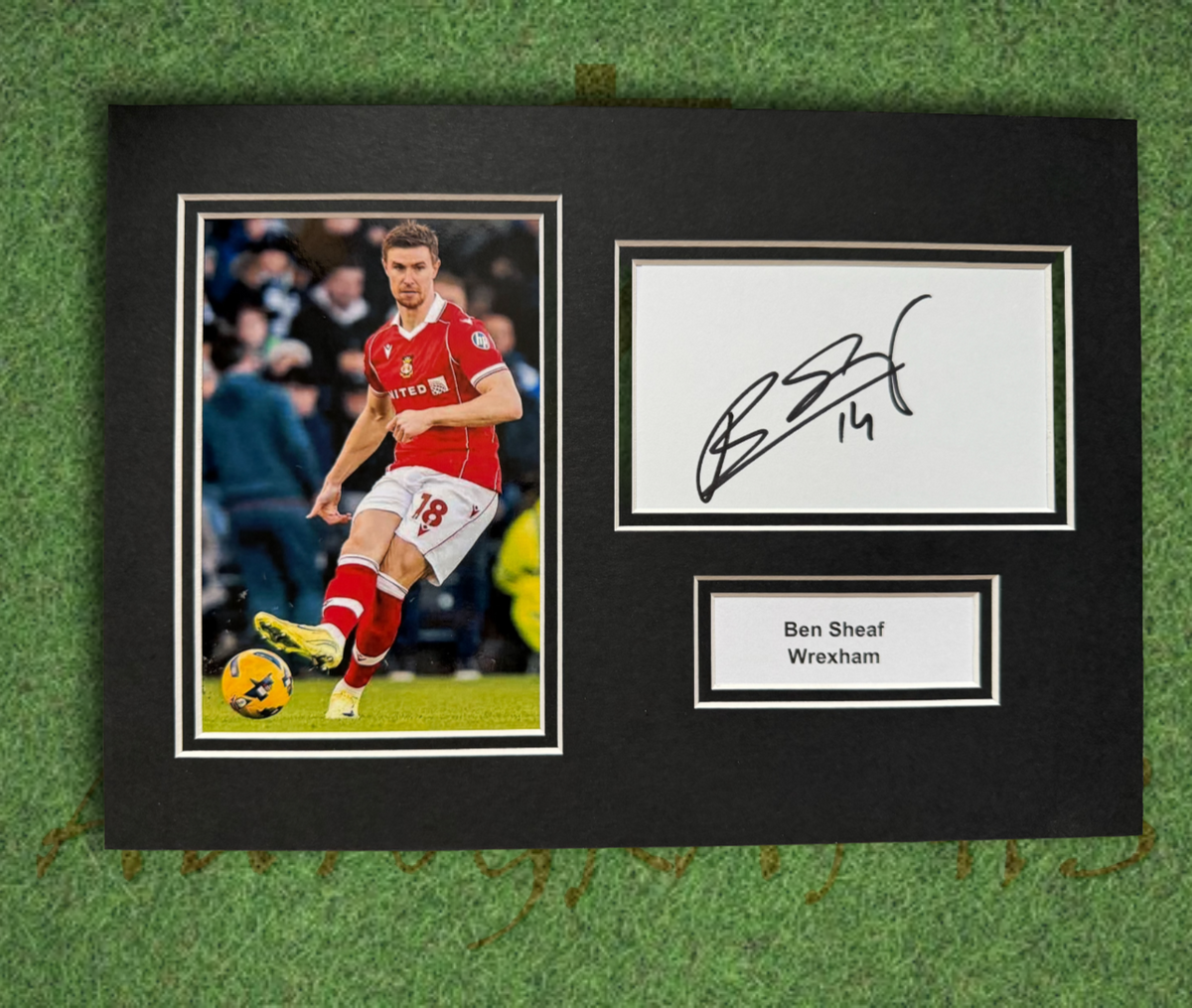 Ben Sheaf Wrexham Signed Presentation Mount Display-ZCL Autographs