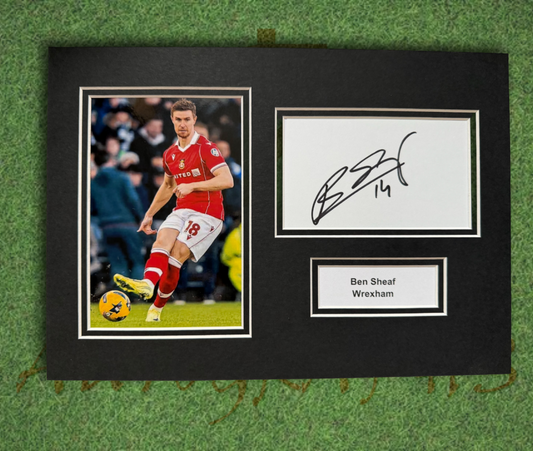 Ben Sheaf Wrexham Signed Presentation Mount Display-ZCL Autographs