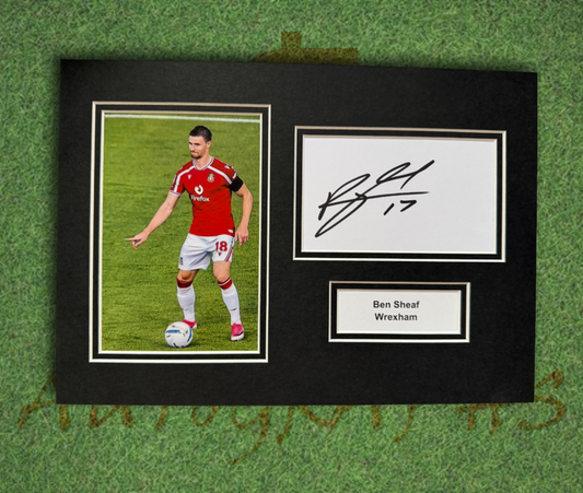 Ben Sheaf Wrexham Signed Presentation Mount Display-ZCL Autographs