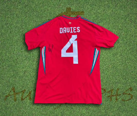 Ben Davies Wales Signed 2024/25 Football Home Shirt