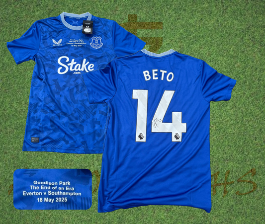 Beto Signed Everton Home Shirt 2024/25 Last Game at Goodison Park-Signed Shirt-ZCL Autographs-ZCL Autographs