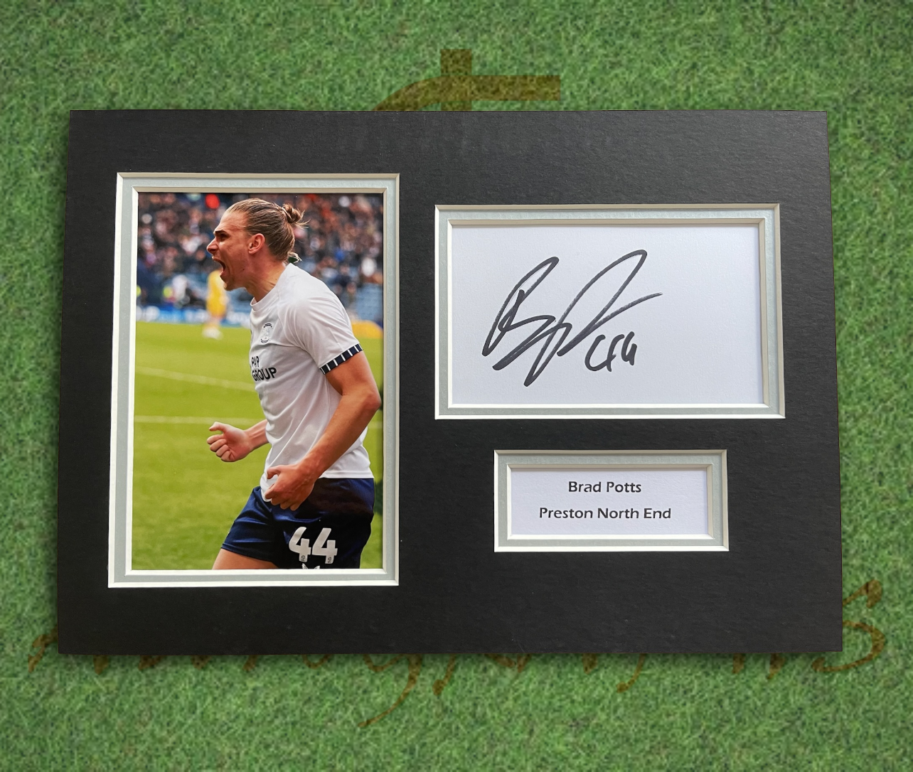 Brad Potts Preston North End Football Club Signed Presentation Mount Display-Signed Presentation Display-ZCL Autographs-ZCL Autographs