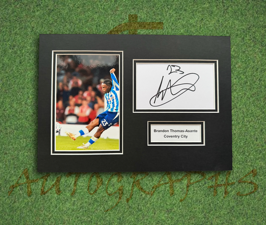 Brandon Thomas-Asante Coventry City Signed Presentation Mount Display-ZCL Autographs