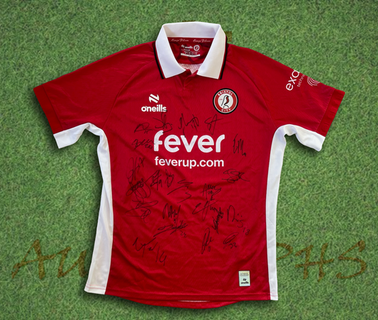 Bristol City squad signed 2025/26 Home Shirt-Signed Shirt-ZCL Autographs