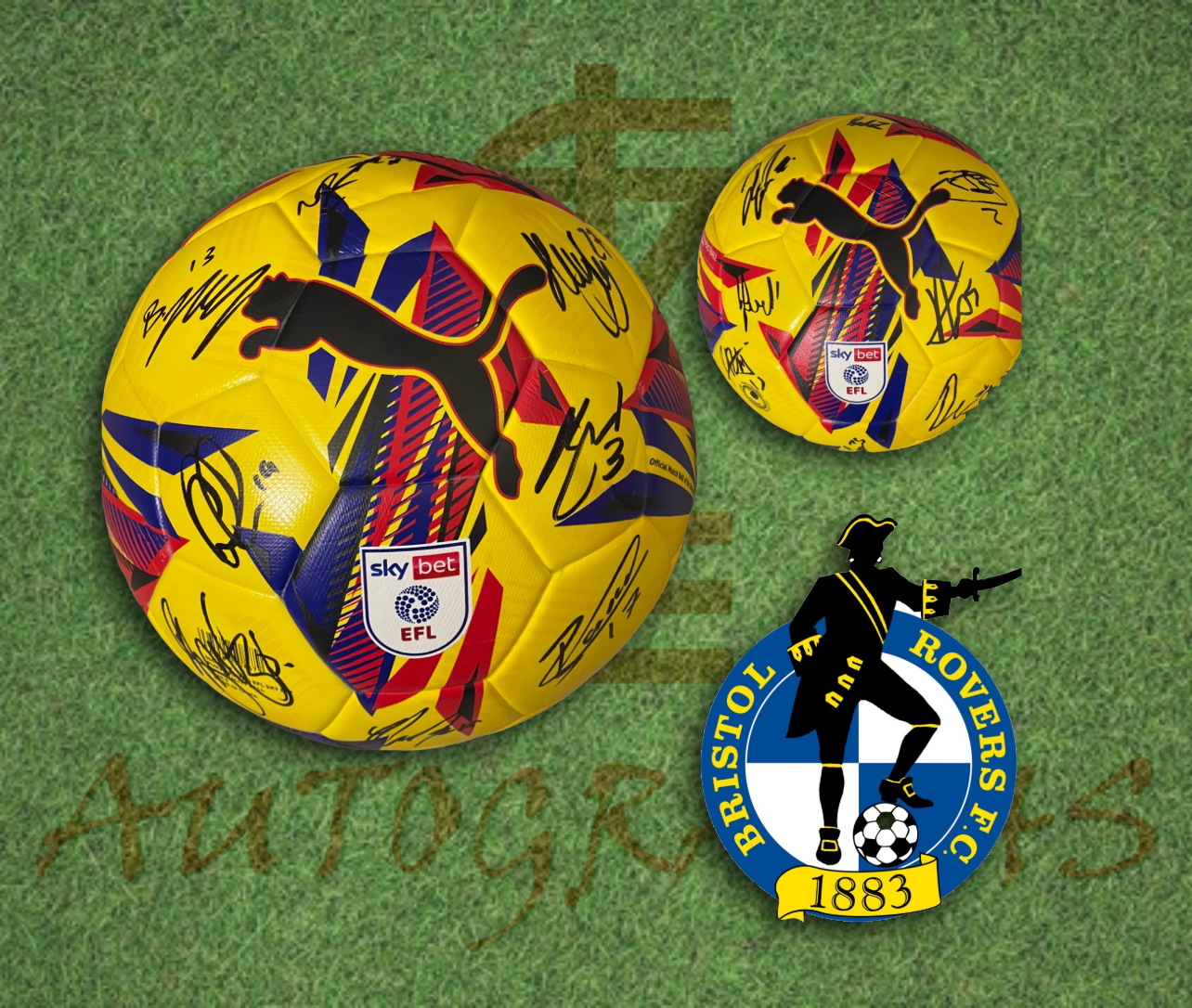 Bristol Rovers Signed Replica EFL Football 2025/26 yellow
