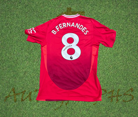 Bruno Fernandes Signed Manchester United Football Club 2024/25 Home Shirt
