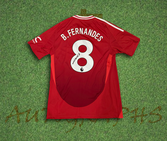 Bruno Fernandes Signed Manchester United Football Club 2024/25 Home Shirt 1
