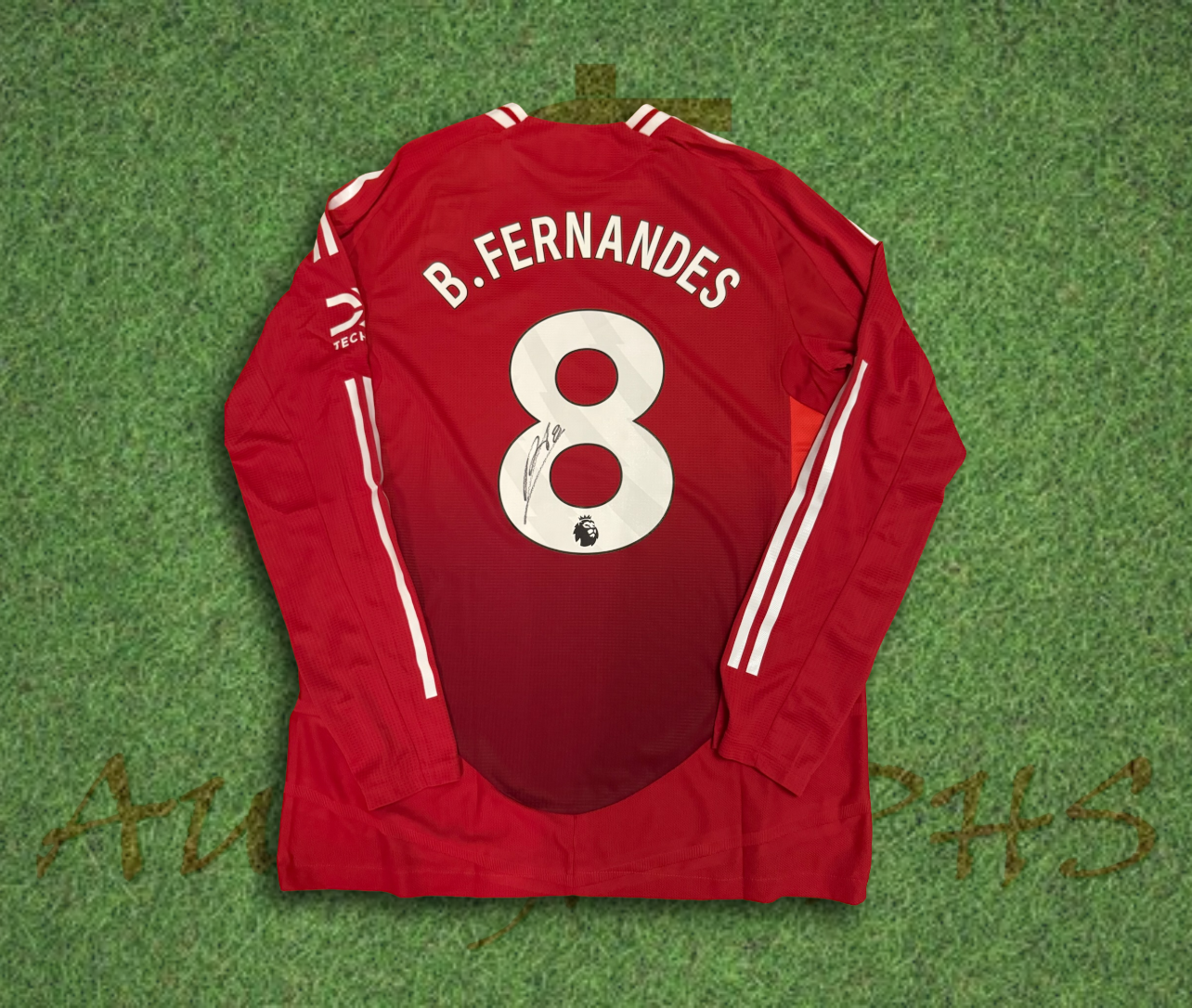 Bruno Fernandes Signed Manchester United Football Club 2024/25 Home Shirt Long Sleeve