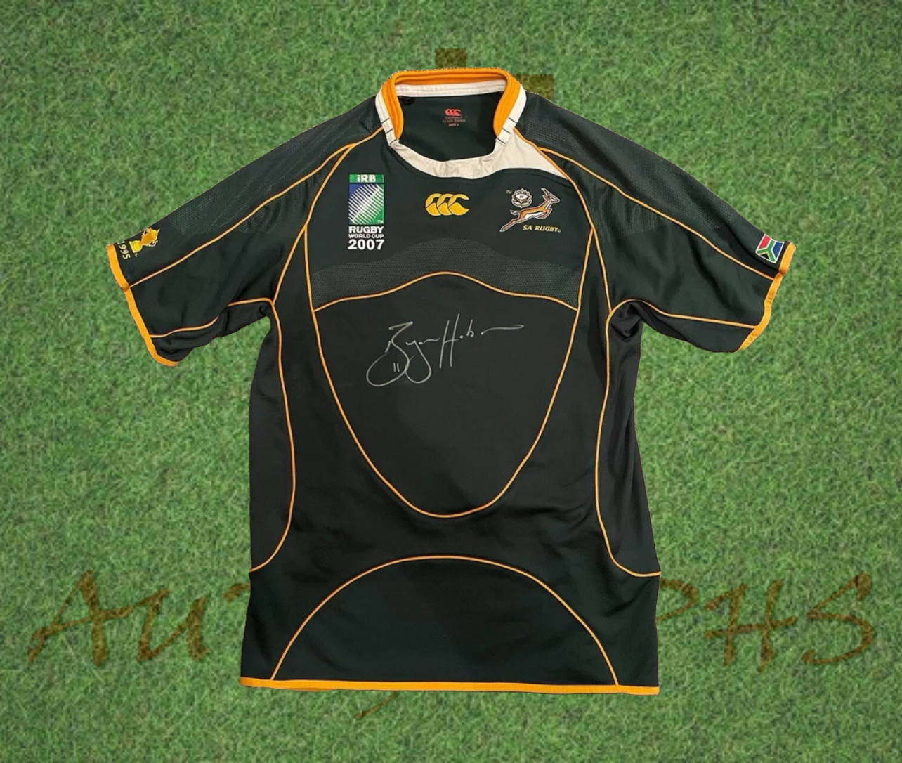 Bryan Habana Signed South Africa Rugby World Cup 2007 shirt-Signed Shirt-ZCL Autographs-ZCL Autographs
