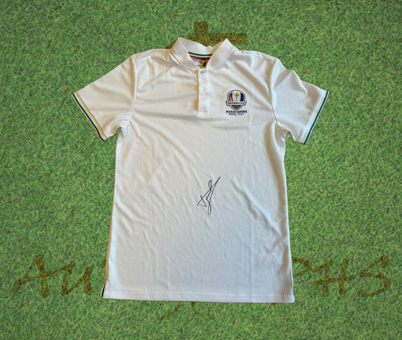 Luke Donald signed 2023 Ryder Cup golf polo