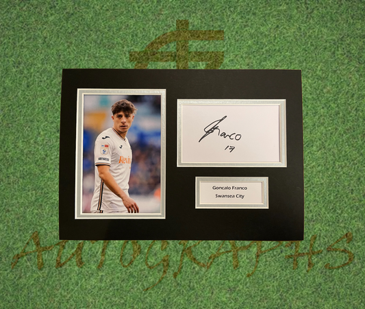 Goncalo Franco Swansea City Football Club Signed Presentation Mount Display