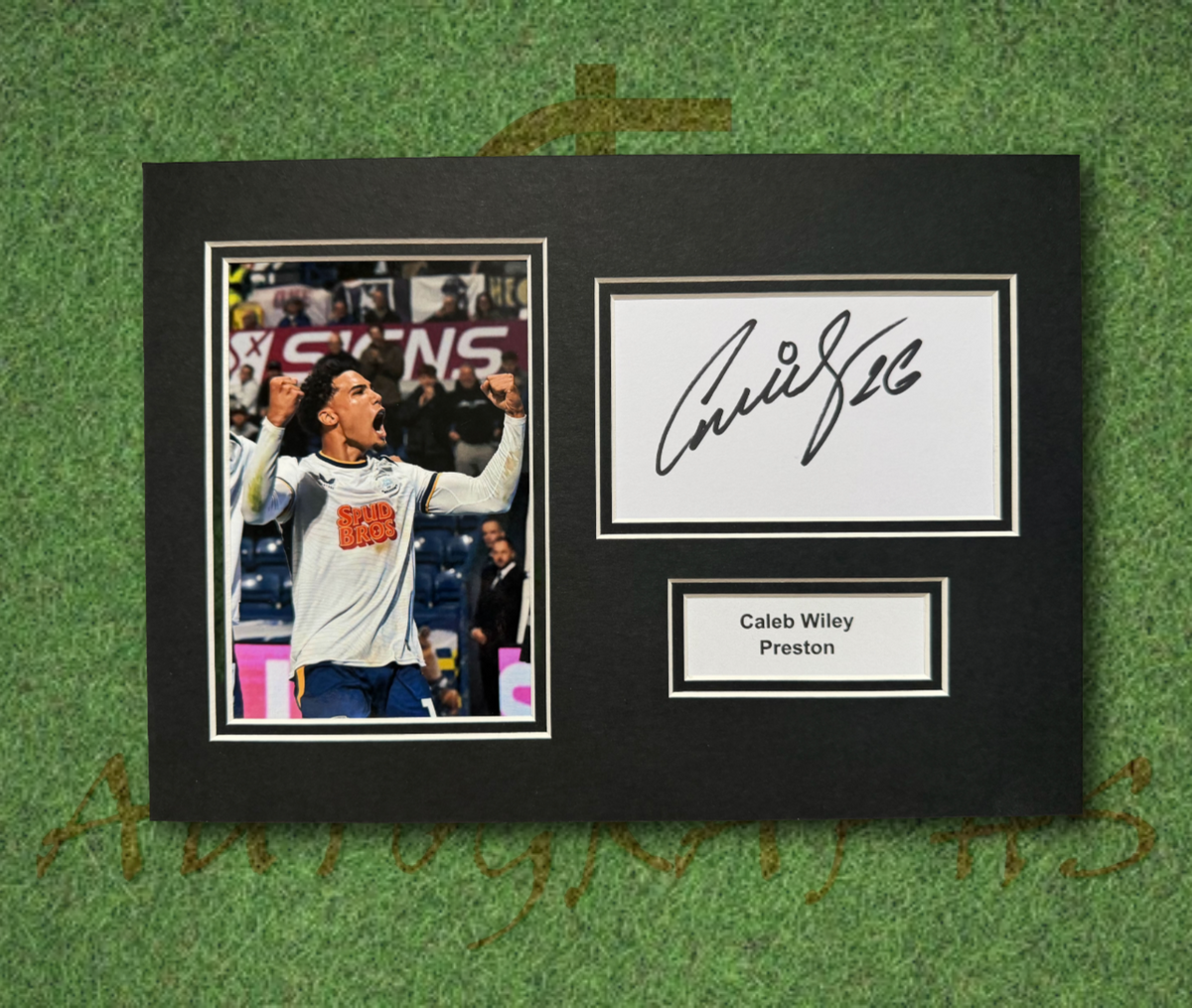 Caleb Wiley Preston Signed Presentation Mount Display-ZCL Autographs