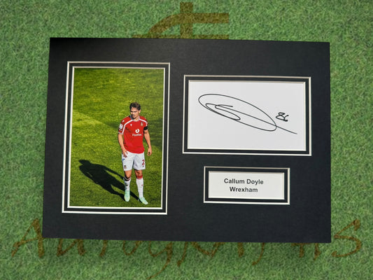 Callum Doyle Wrexham Signed Presentation Mount Display-ZCL Autographs