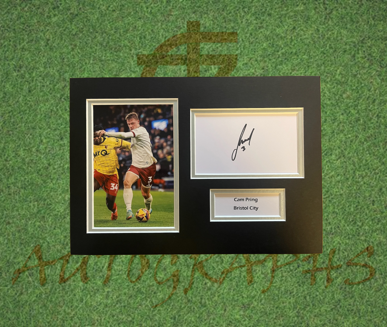 Cameron Pring Bristol City Signed Presentation Mount Display-Signed Presentation Display-ZCL Autographs-ZCL Autographs