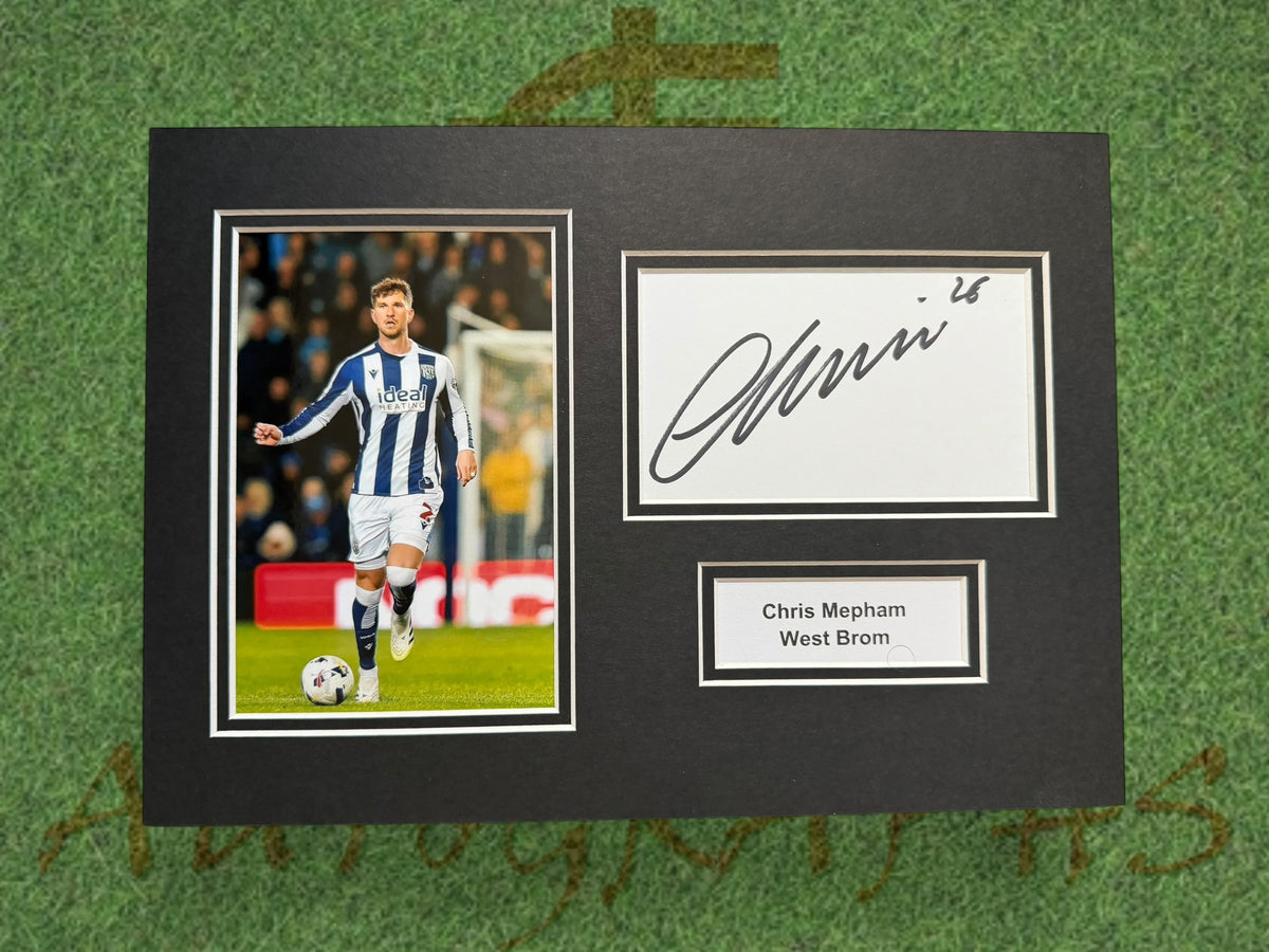Chris Mepham West Brom Signed Presentation Mount Display-ZCL Autographs