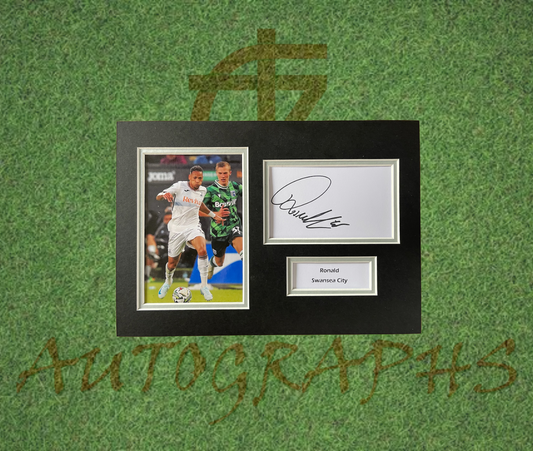 Ronald Swansea City Football Club Signed Presentation Mount Display