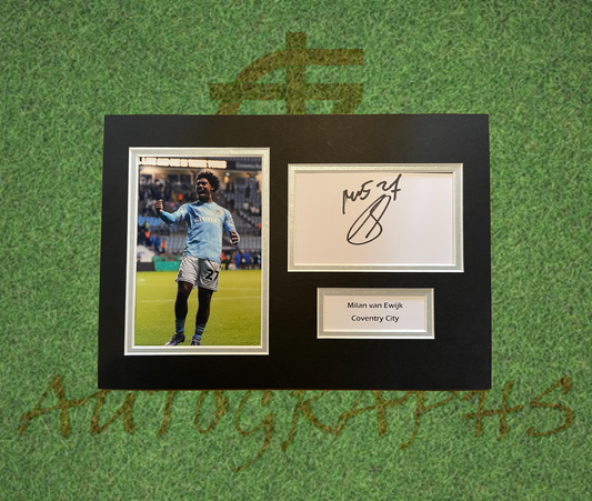 Milan Van Ewijk Coventry City Signed Presentation Mount Display