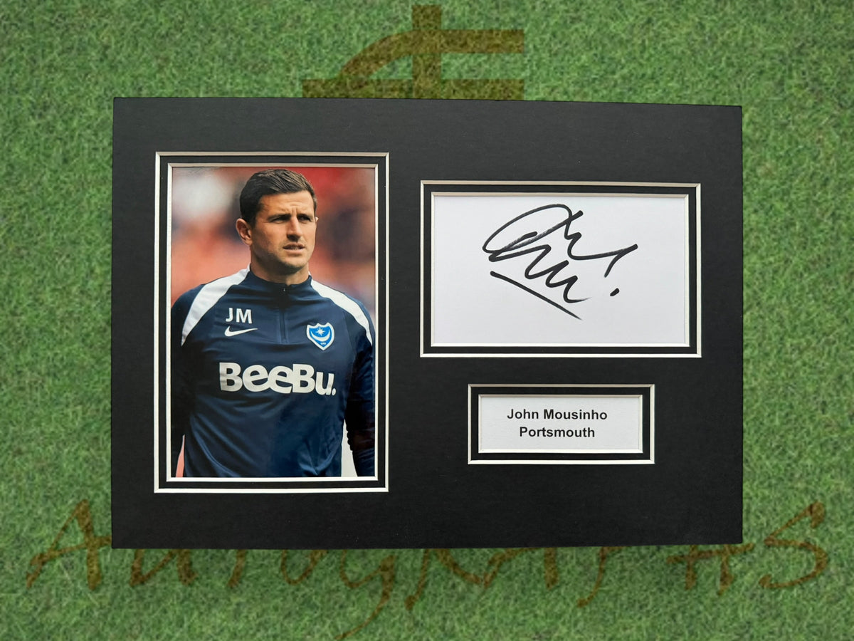 John Mousinho Signed A4 White Card Mount - Portsmouth