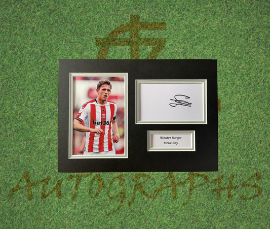 Wouter Burger Stoke City Football Club Signed Presentation Mount Display