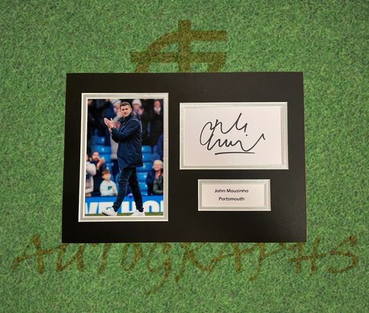 John Mousinho Portsmouth Football Club Signed Presentation Mount Displayl