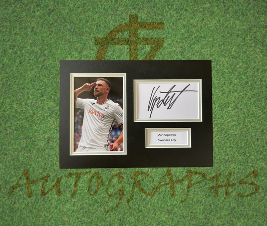 Zan Vipotnik Swansea City Football Club Signed Presentation Mount Display