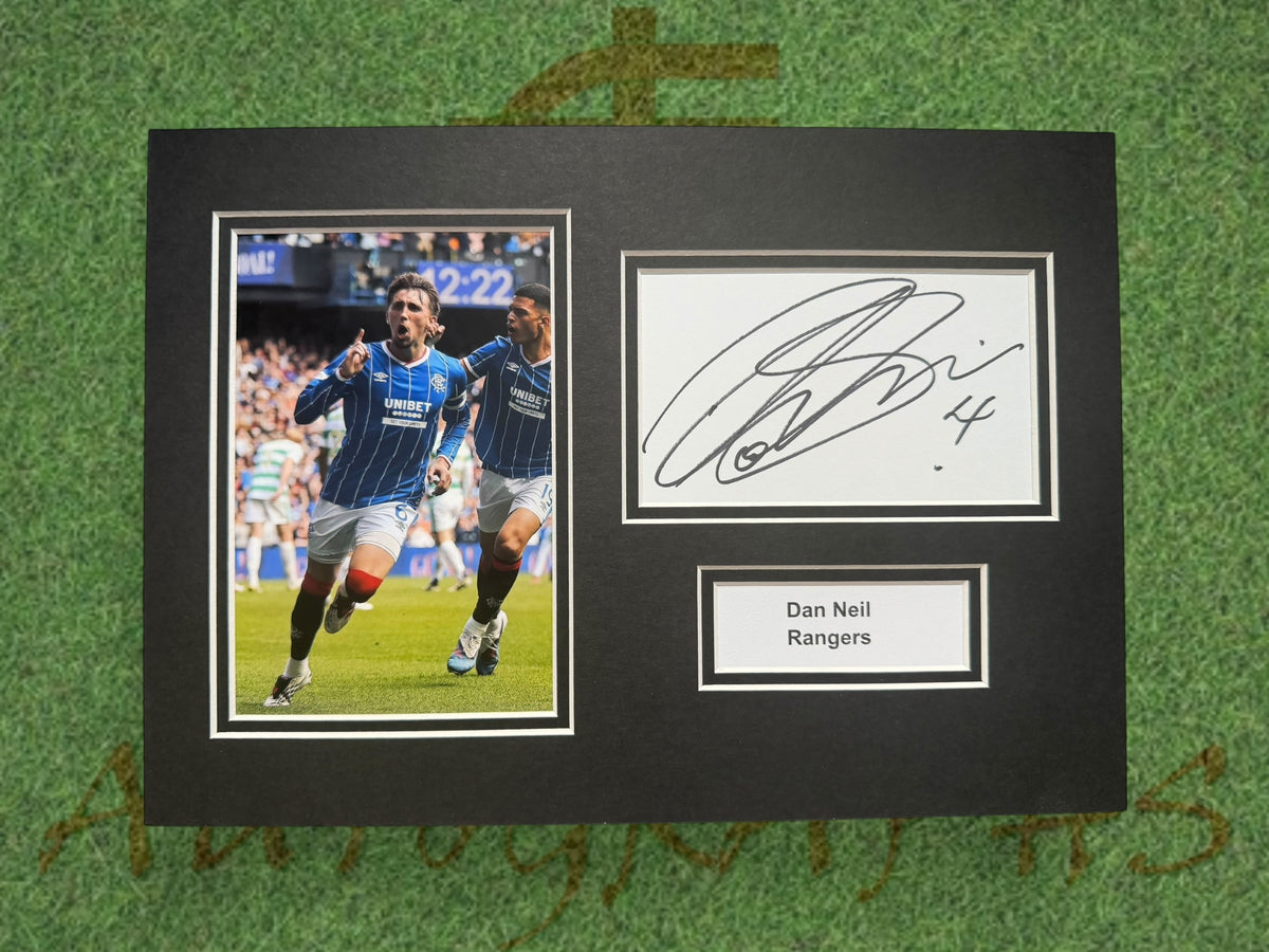 Dan Neil Rangers Signed Presentation Mount Display-ZCL Autographs