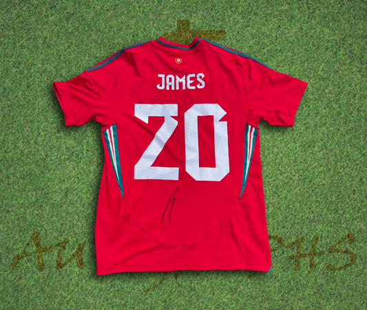Dan James Wales Signed 2024/25 Football Home Shirt
