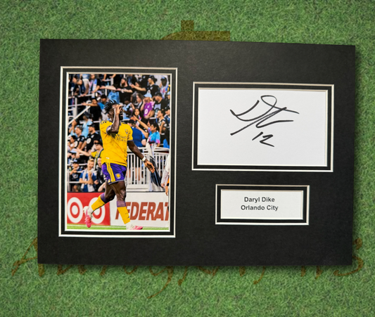 Daryl Dike Orlando City Signed Presentation Mount Display-ZCL Autographs
