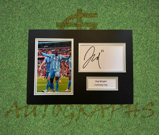 Haji Wright Coventry City Signed Presentation Mount Display