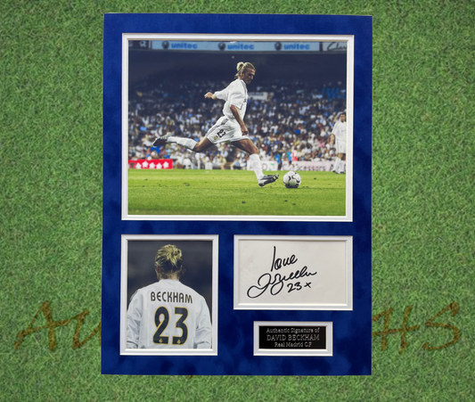 David Beckham Signed Real Madrid Display Mount