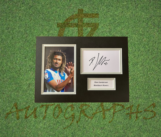 Dion Sanderson Blackburn Rovers Football Club Signed Presentation Mount Display