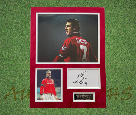 Eric Cantona Signed Manchester United Display Photo