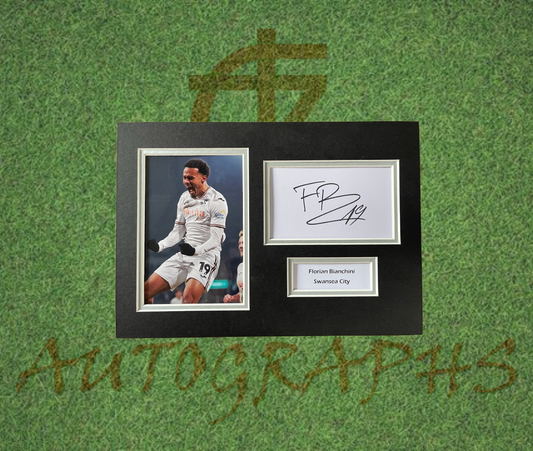 Florian Bianchini Swansea City Football Club Signed Presentation Mount Display