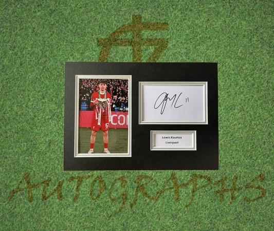 Lewis Koumas Liverpool Football Club Signed Presentation Mount Display