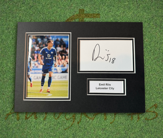 Emil Riis Leicester City Signed Presentation Mount Display