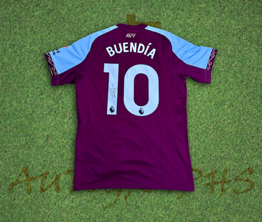 Emiliano Buendia Signed Aston Villa Football 2025/26 Home Shirt
