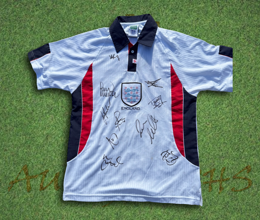 England Football Signed 1998 World Cup Home Shirt-Signed Shirt-ZCL Autographs-ZCL Autographs