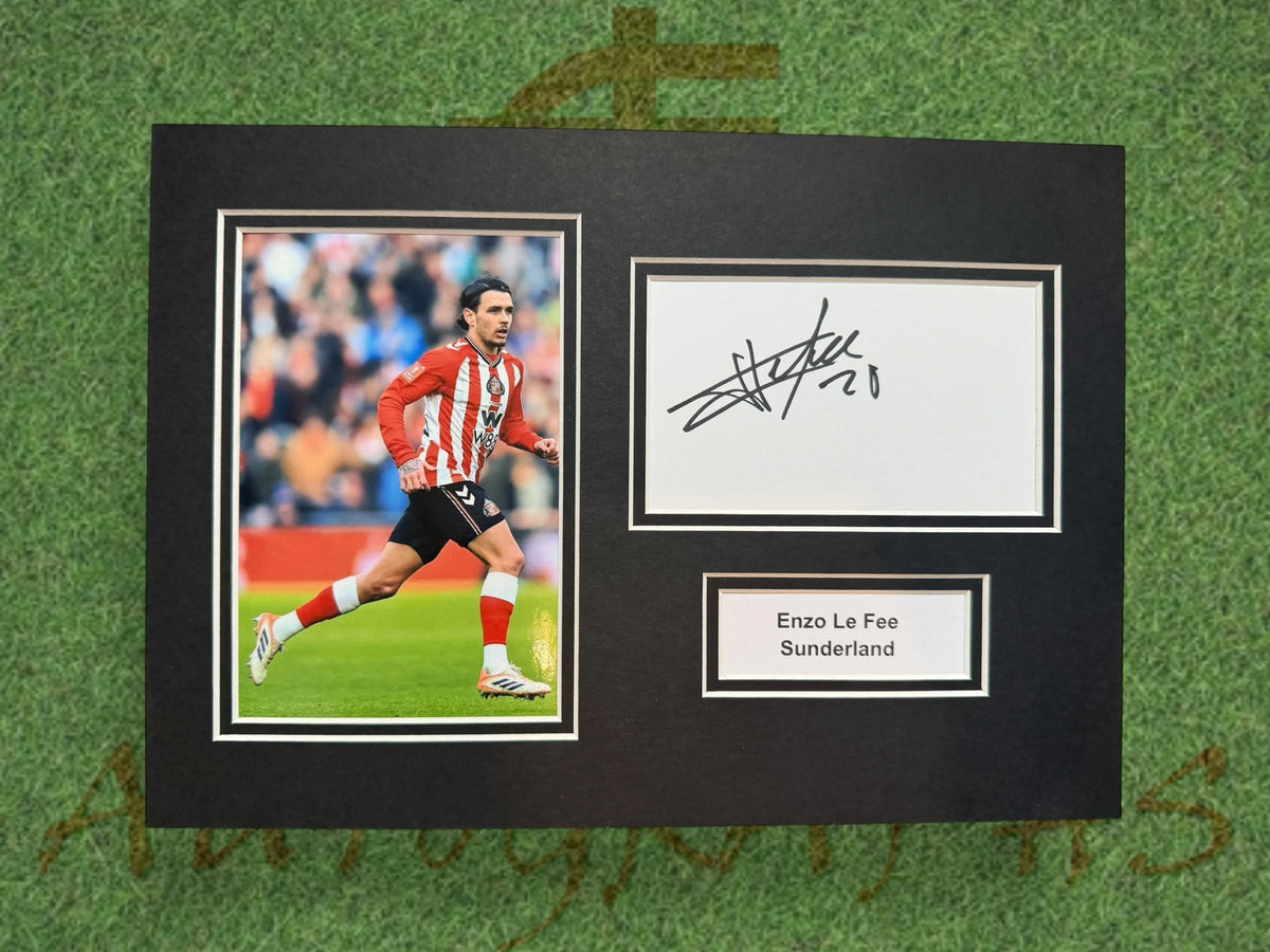 Enzo Le Fee Sunderland Signed Presentation Mount Display-ZCL Autographs