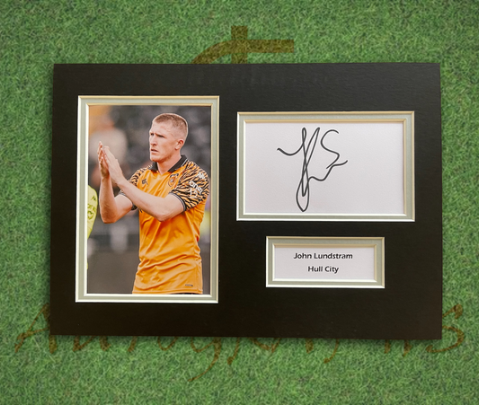 John Lundstram Hull City Football Club Signed Presentation Mount Display-Signed Presentation Display-ZCL Autographs-ZCL Autographs